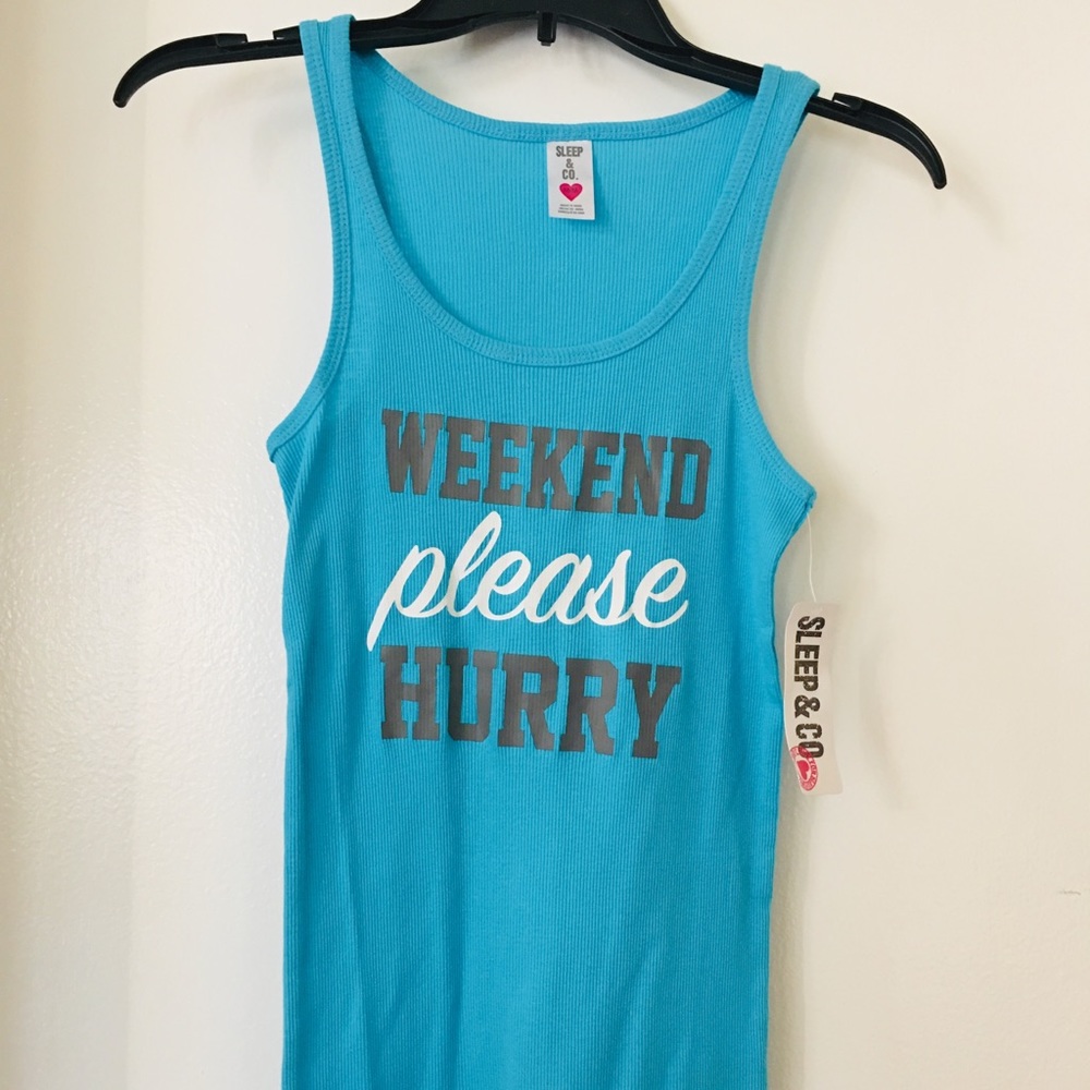 Sleep & Co “Weekend Please Hurry” Size Medium NWT